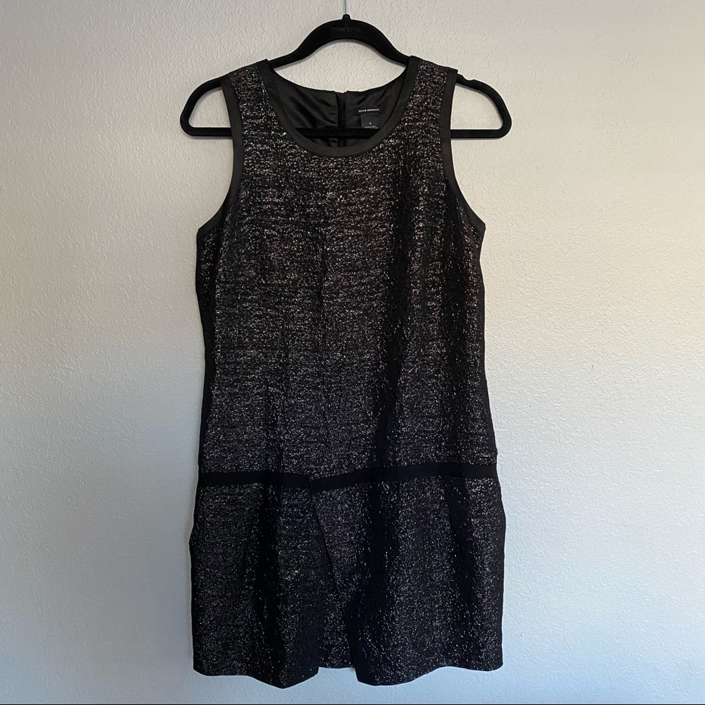 Club Monaco black sparkly shift dress